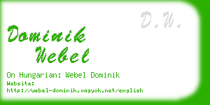 dominik webel business card